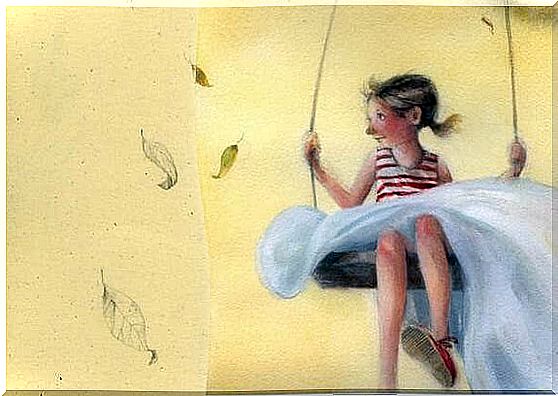 girl on swing avoiding criticism