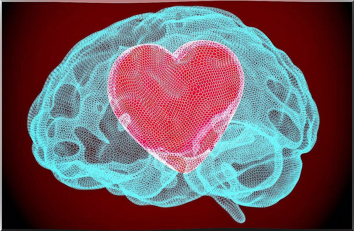 brain with heart representing cognitive goodness