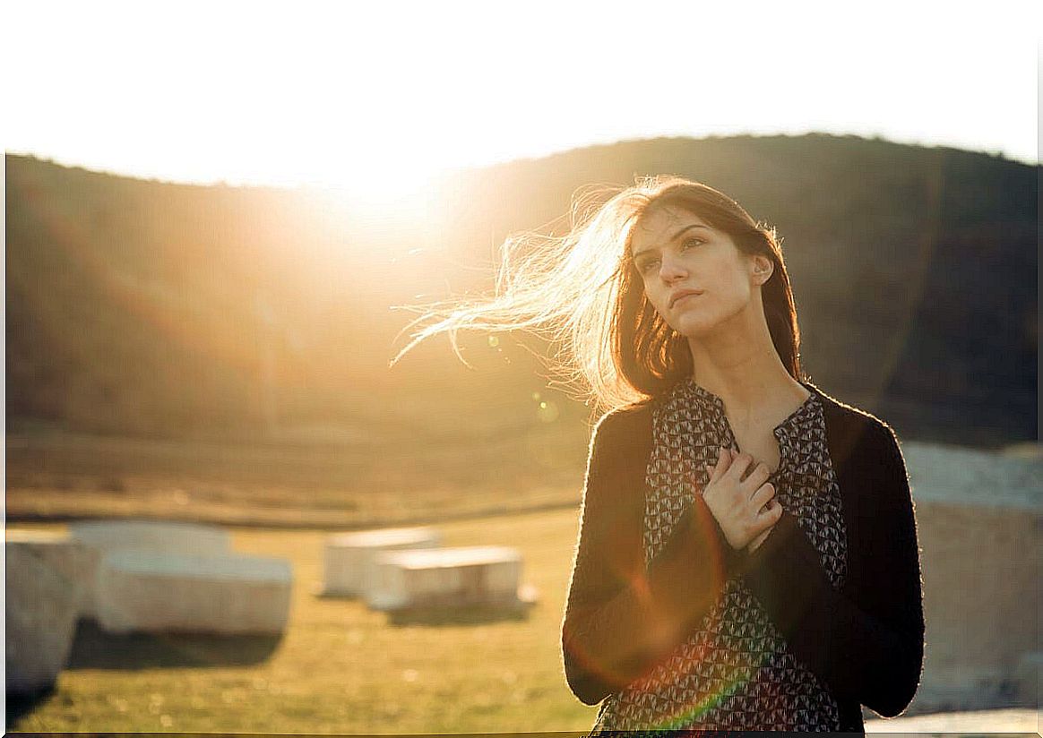 woman feeling the empathic resonance