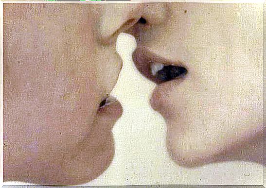 couple about to kiss