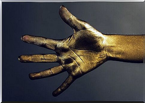 Golden hand