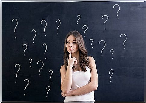 Woman with doubts thinking what she wants