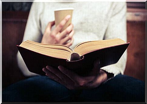 Woman reading a book