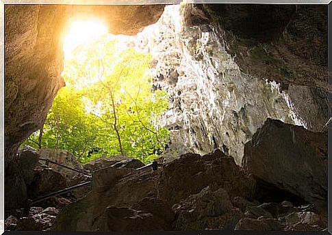 Cave with light