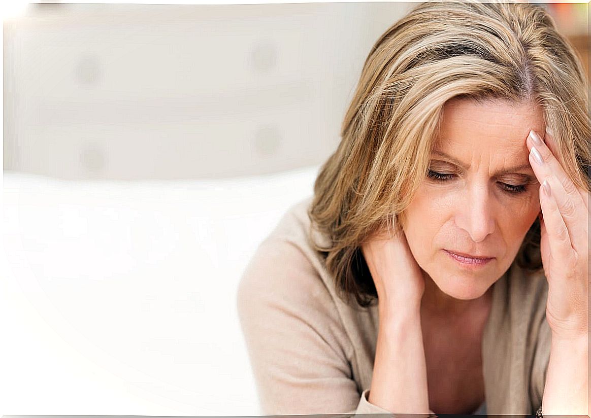 Stressed woman with compassion fatigue